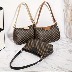 Printed Shoulder Bag Zipper Crossbody Bag For Going Outs
