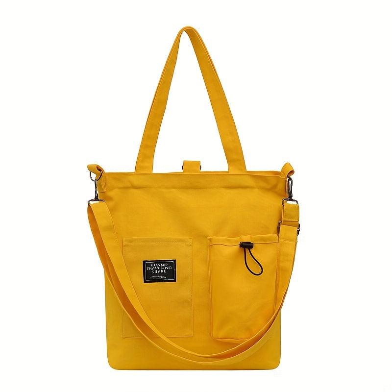 Casual Canvas Shoulder Bag All Match Storage Bag For School