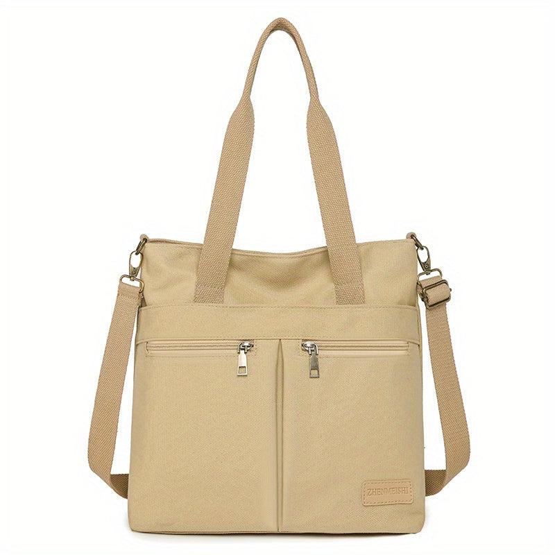 Canvas Shoulder Bag For Women Large Capacity Crossbody Bag Pocket Handbags