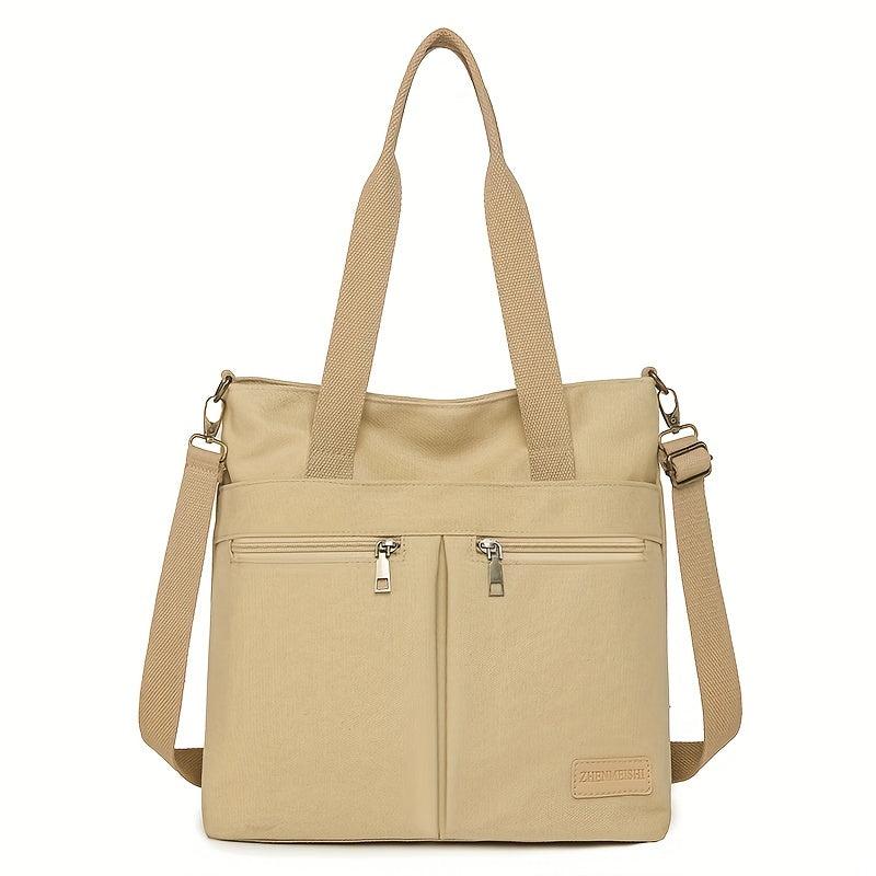 Canvas Shoulder Bag For Women Large Capacity Crossbody Bag Pocket Handbags