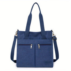 Canvas Shoulder Bag For Women Large Capacity Crossbody Bag Pocket Handbags