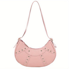 Solid Underarm Bag Casual PU Innovative Moon Bag Women's Shoulder & Handbag
