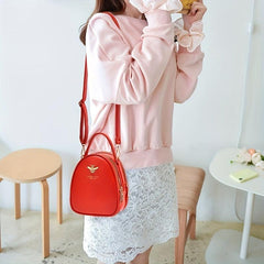 Mini Crossbody Bag Metal Bee Decor Handbag Layer Shoulder Purse