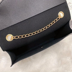 Square Crossbody Bag with Chain Strap and Tassel Decor