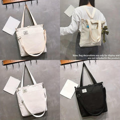Vintage Canvas Tote Bag Convertible Backpack & Shopper Handbag