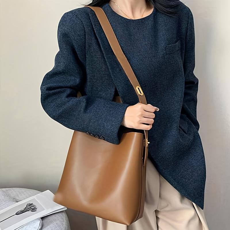 Waterproof Bucket Bag Large Capacity Tote Shoulder Bag