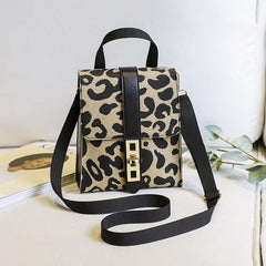 Retro Faux Leather Backpack Large Capacity Bag With Buckle Decor