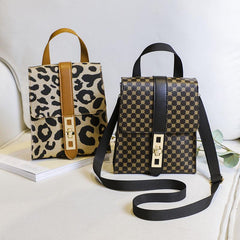 Retro Faux Leather Backpack Large Capacity Bag With Buckle Decor