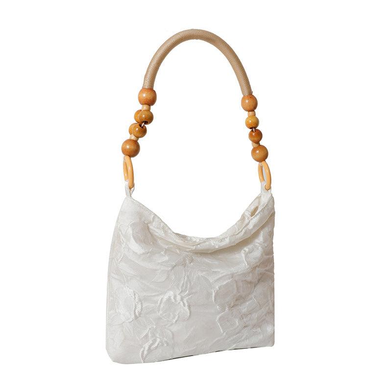 Floral Embroidered Hobo Bag Vintage Canvas Shoulder Bag Women's Casual Handbag