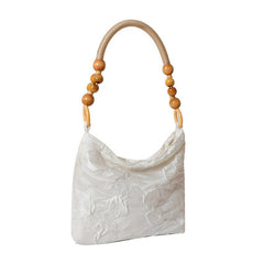 Floral Embroidered Hobo Bag Vintage Canvas Shoulder Bag Women's Casual Handbag