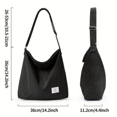 Corduroy Shoulder Bag Large Capacity Crossbody Bag