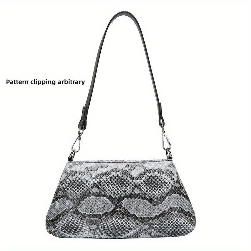 Colorful Snakeskin Pattern Shoulder Bag Underarm Purse