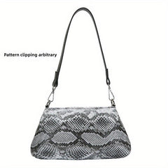 Colorful Snakeskin Pattern Shoulder Bag Underarm Purse