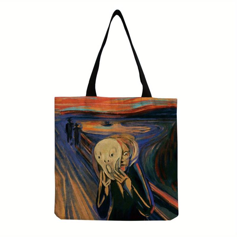 Pattern Canvas Bag Lightweight Shopping Grocery Handbag