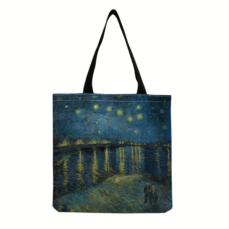 Pattern Canvas Bag Lightweight Shopping Grocery Handbag