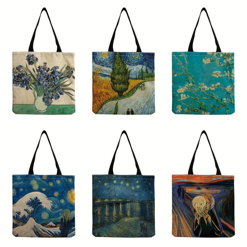 Pattern Canvas Bag Lightweight Shopping Grocery Handbag