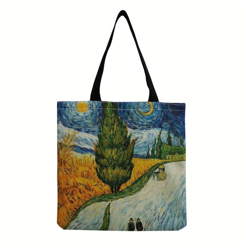 Pattern Canvas Bag Lightweight Shopping Grocery Handbag