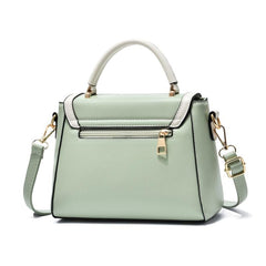 Metal Decor Crossbody Bag Faux Leather Flap Purse