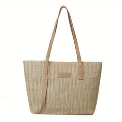 Summer Star Woven Tote Bag Boho Style Shoulder Bag Large Capacity Handbag