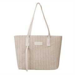 Summer Star Woven Tote Bag Boho Style Shoulder Bag Large Capacity Handbag