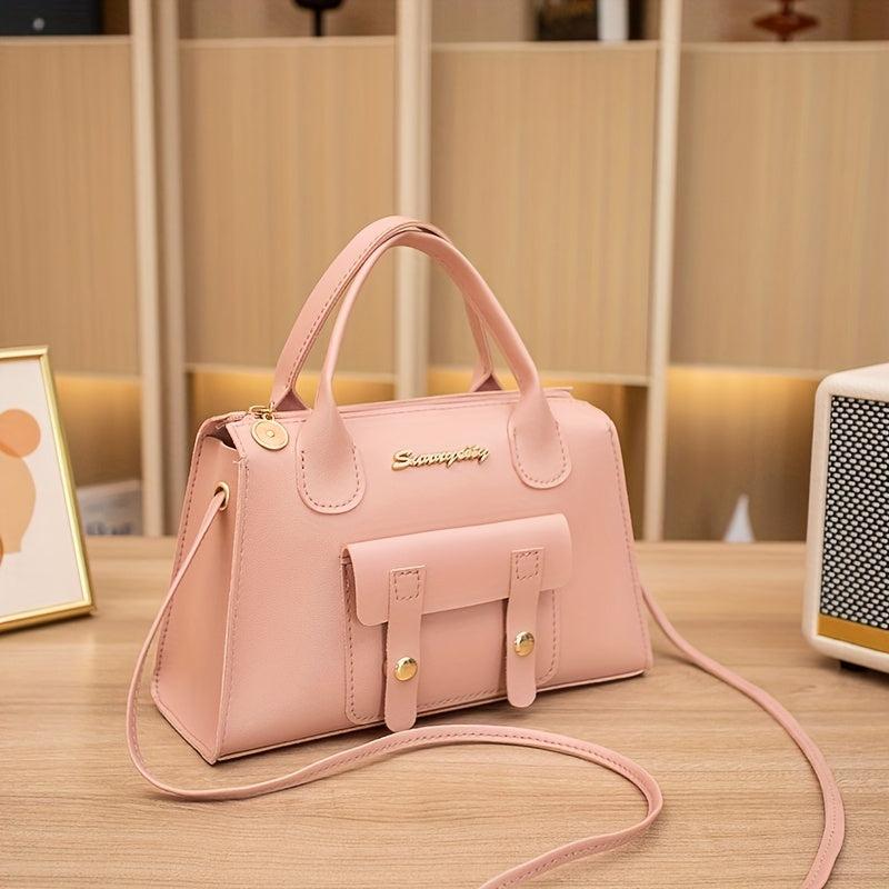 Minimalist Square Satchel Bag for Work