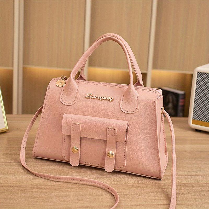 Minimalist Square Satchel Bag for Work