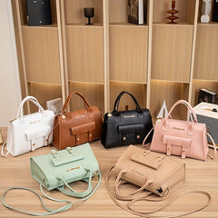 Minimalist Square Satchel Bag for Work