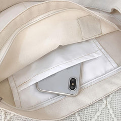 Large Capacity Canvas Hobo Bag Vintage Crossbody Bag Women's Casual Handbag