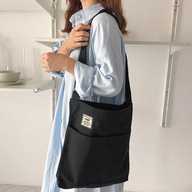 Large Capacity Canvas Hobo Bag Vintage Crossbody Bag Women's Casual Handbag