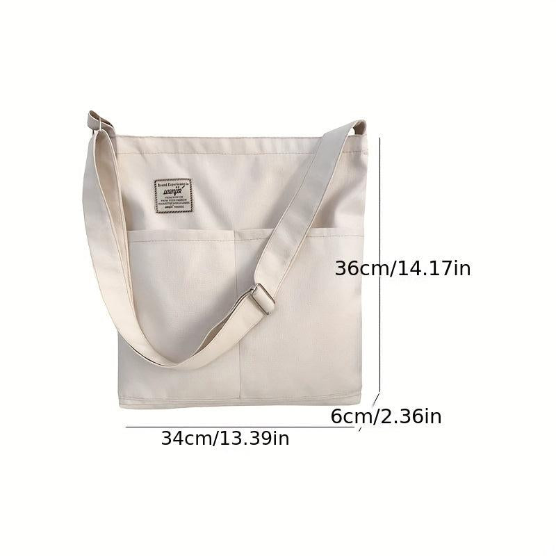 Large Capacity Canvas Hobo Bag Vintage Crossbody Bag Women's Casual Handbag