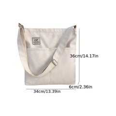Large Capacity Canvas Hobo Bag Vintage Crossbody Bag Women's Casual Handbag