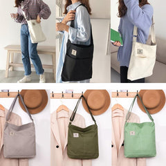Large Capacity Canvas Hobo Bag Vintage Crossbody Bag Women's Casual Handbag