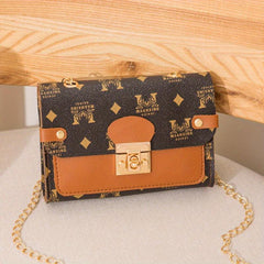 Buckle Printed Small Bag Flap Chain Satchel Purse Versatile Ladies Shoulder Bag