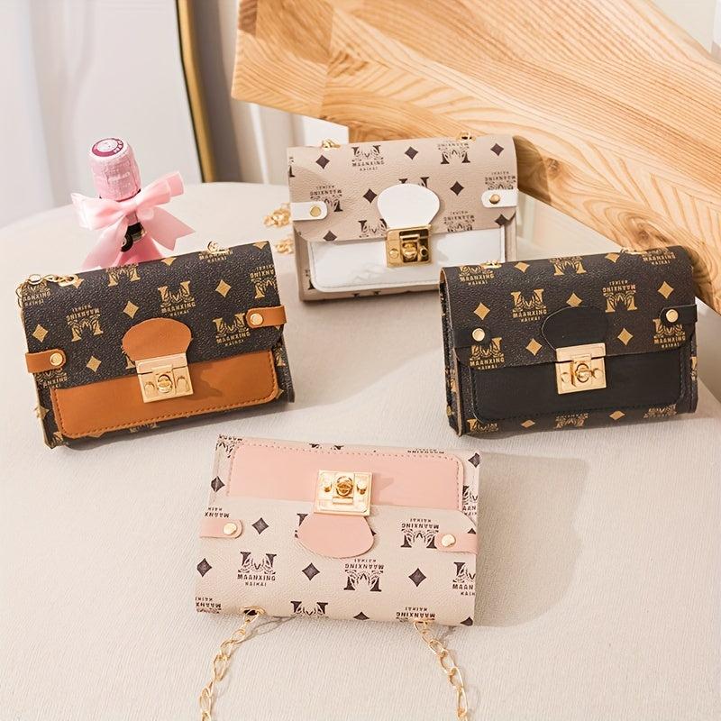 Buckle Printed Small Bag Flap Chain Satchel Purse Versatile Ladies Shoulder Bag