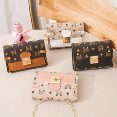 Buckle Printed Small Bag Flap Chain Satchel Purse Versatile Ladies Shoulder Bag