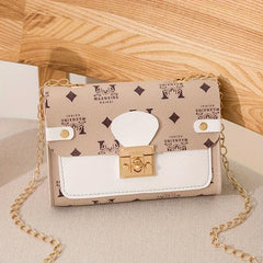 Buckle Printed Small Bag Flap Chain Satchel Purse Versatile Ladies Shoulder Bag