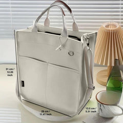 Canvas Tote Bag Crossbody Handbag With Pockets