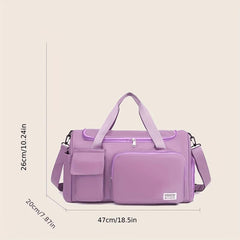 Large Capacity Fitness Bag With Shoe Compartment