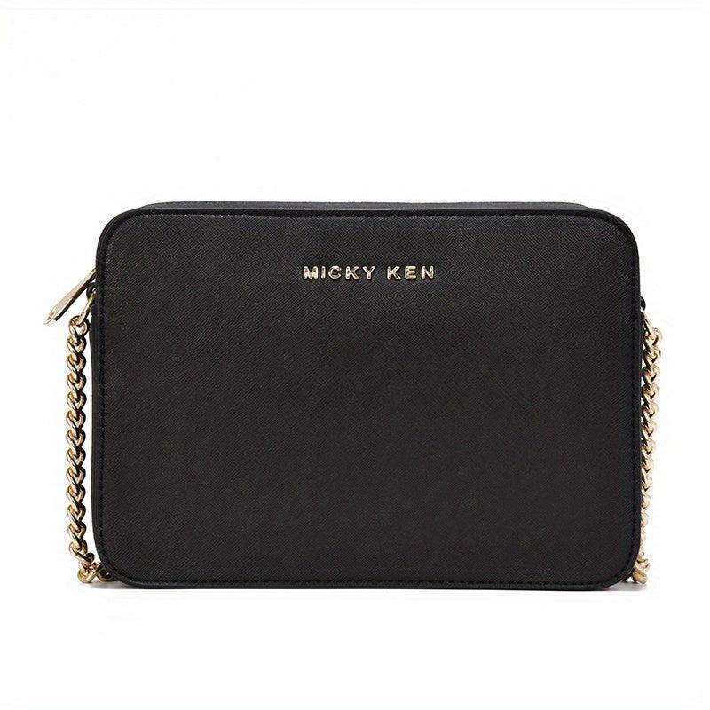 Chain Crossbody Bag Letter Decor Square Purse Small Shoulder Bag