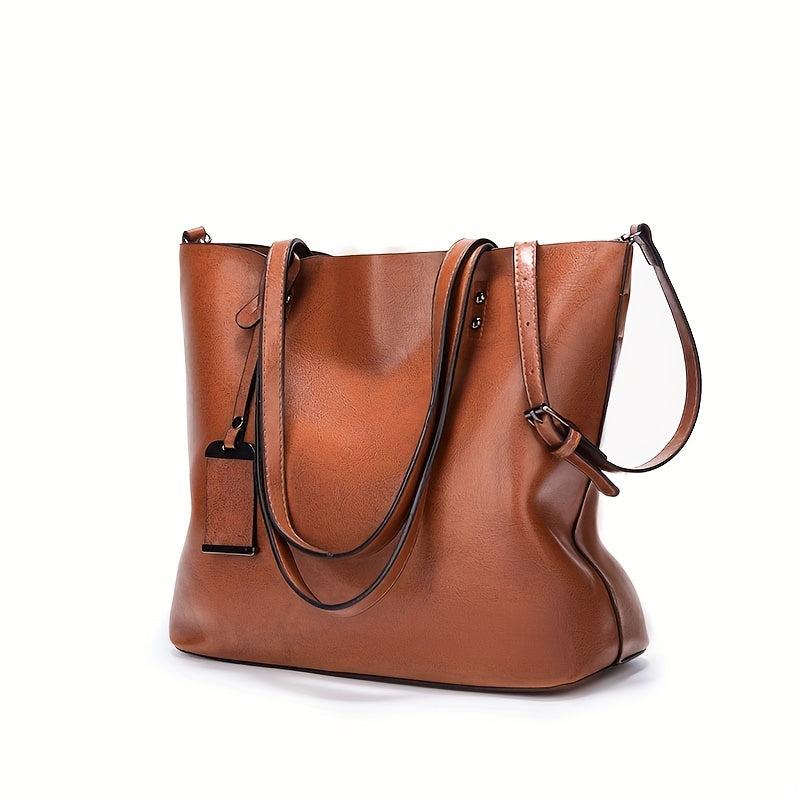 Vintage Large Capacity Tote Bag Retro Top Handle Satchel Bag Women's Handbag