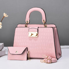 Crocodile Shoulder Bag Large Capacity Detachable Strap Crossbody Bag