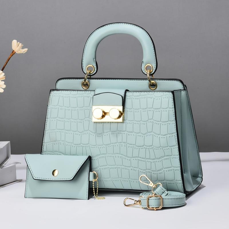 Crocodile Shoulder Bag Large Capacity Detachable Strap Crossbody Bag