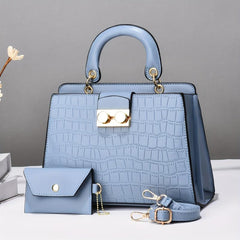 Crocodile Shoulder Bag Large Capacity Detachable Strap Crossbody Bag