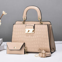 Crocodile Shoulder Bag Large Capacity Detachable Strap Crossbody Bag