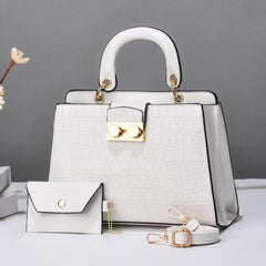 Crocodile Shoulder Bag Large Capacity Detachable Strap Crossbody Bag