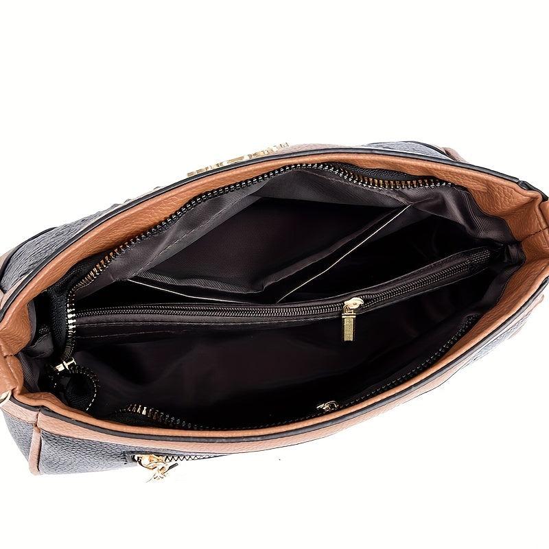 Crocodile Pattern Crossbody Bag PU Leather Underarm Bag Purse