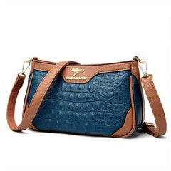 Crocodile Pattern Crossbody Bag PU Leather Underarm Bag Purse