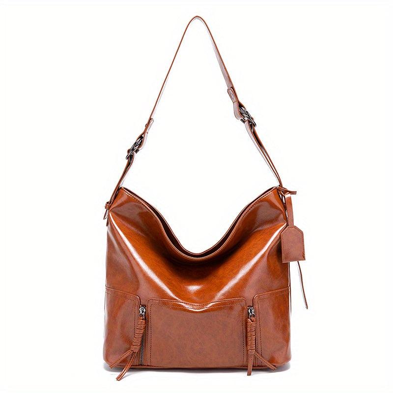 Large Capacity Tote Bag PU Leather Shoulder Bag