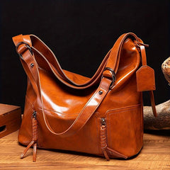 Large Capacity Tote Bag PU Leather Shoulder Bag
