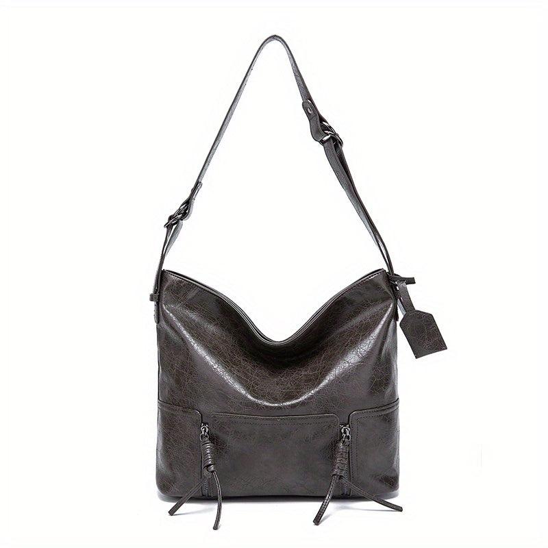 Large Capacity Tote Bag PU Leather Shoulder Bag